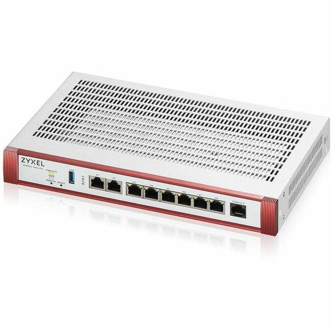 ZYXEL USGFLEX200HP - High Speed UTM Cyber Security and VPN Firewall | Hardware Only | 1 PoE+ 30W Port | Nebula Cloud Option | 2 Multi-Gig 2.5G Ports - Thumbnail 1
