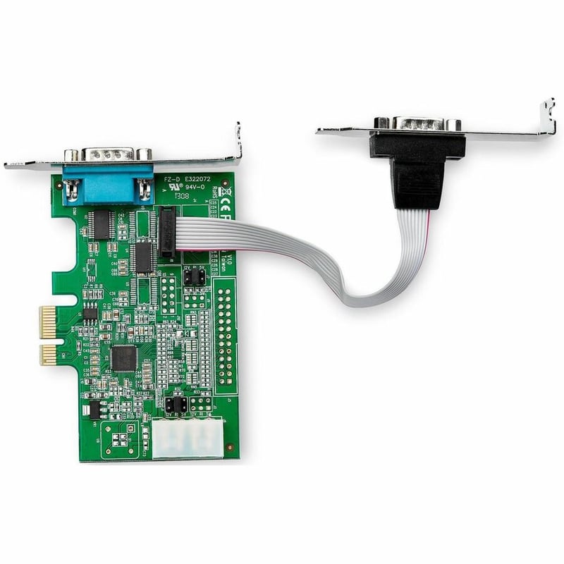 StarTech.com 2-port PCI Express RS232 Serial Adapter Card - PCIe Serial DB9 Controller Card 16950 UART - Low Profile - Windows and Linux - Thumbnail 2