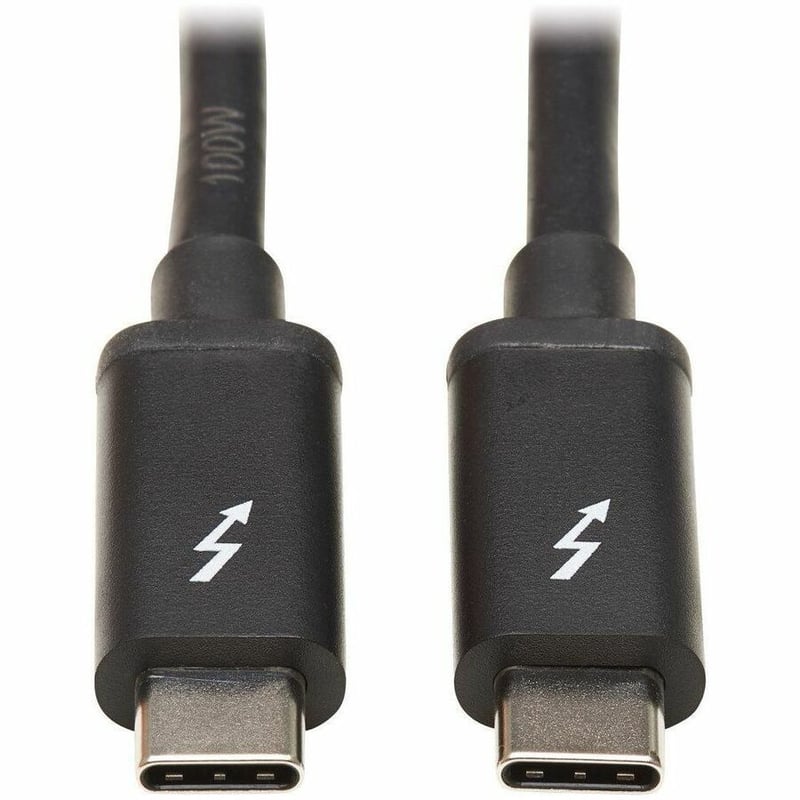 Eaton Tripp Lite Series Thunderbolt 3 Passive Cable (M/M) - 20 Gbps, 5A 100W Power Delivery, 4K/60 Hz, 1M (3.28 ft.), Black - Thumbnail 2