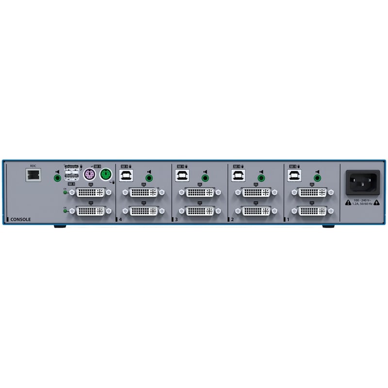 Kramer DK42D-3 HighSecLabs Secure Dual Head 4-Port 4K30 UHD DVI-I KVM Switch - Thumbnail 2
