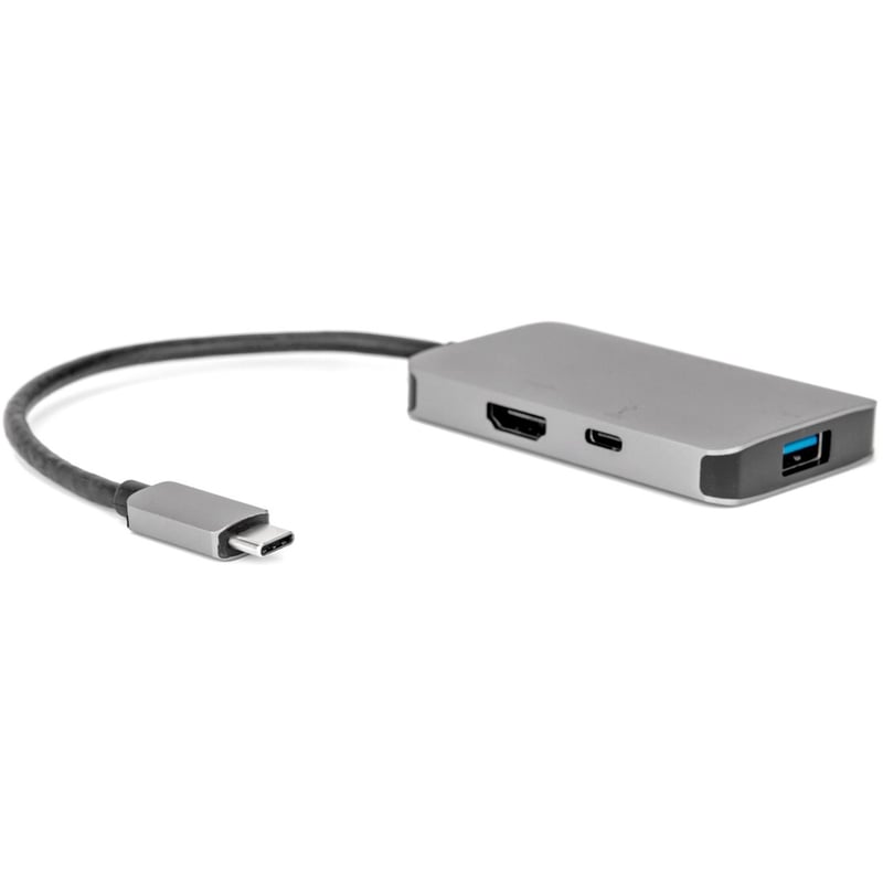 Rocstor Premium USB-C to HDMI Multiport Adapter - USB-C to HDMI/USB-C (3.1)/USB 3.0 for Audio/Video Device, Notebook, TV, Monitor, Projector, MacBook, MacBook Pro, Chromebook, iMac, Mac mini - 8" - 1 x USB-C Male to 1 x HDMI - Thumbnail 1