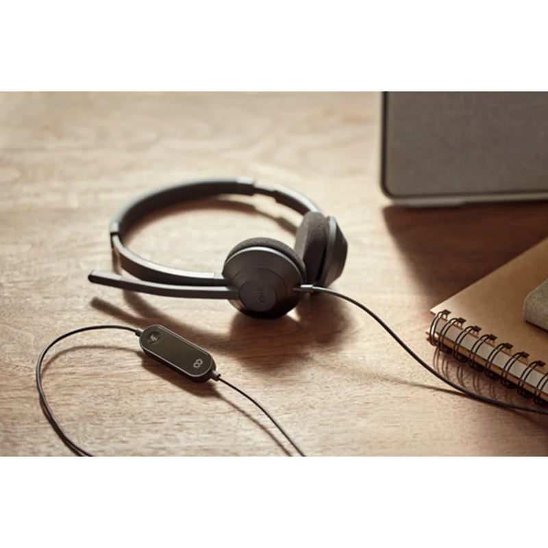 Cisco Headset 322 Wired Dual On-Ear Carbon Black USB-A - Thumbnail 3