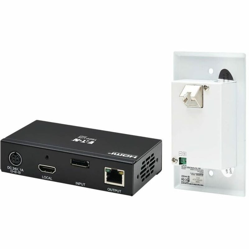 Tripp Lite by Eaton DisplayPort to HDMI over Cat6 Extender Kit Box Transmitter/Wall Plate Receiver 4K 60 Hz 4:4:4 PoC HDCP 2.2 230 ft. (70.1 m) TAA - Thumbnail 3