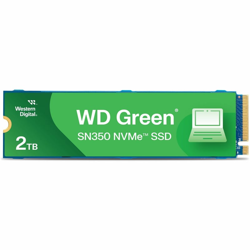 WD Green SN350 WDS200T3G0C 2TB Solid State Drive - M.2 2280 Internal - PCI Express NVMe - Thumbnail 1