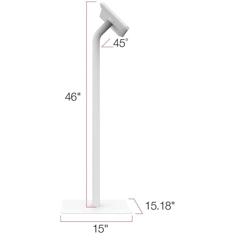 The Joy Factory Elevate II Floor Stand Kiosk for Galaxy Tab A 10.1 (2019) (White) - Thumbnail 3