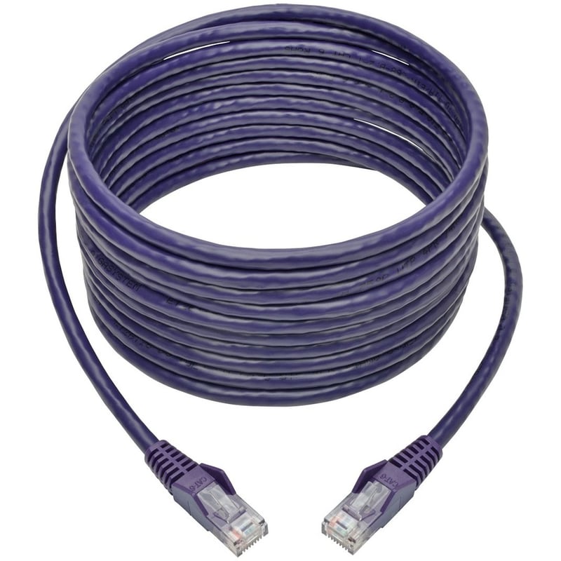 Eaton Tripp Lite Series Cat6 Gigabit Snagless Molded (UTP) Ethernet Cable (RJ45 M/M), PoE, Purple, 20 ft. (6.09 m) - Thumbnail 5