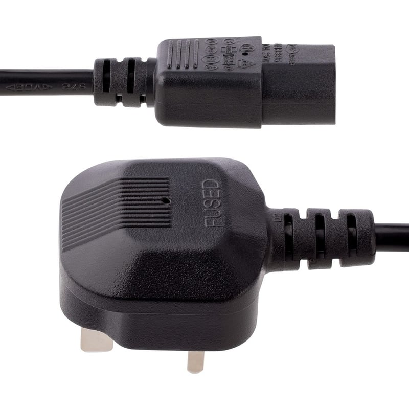 StarTech.com 6 ft Standard UK Computer Power Cord - Power cable - IEC 320 EN 60320 C13 (F) - BS 1363 (M) - Thumbnail 3