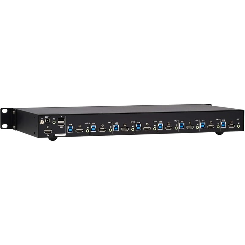 Tripp Lite by Eaton 8-Port 4K HDMI/USB KVM Switch - 4K 60 Hz Video/Audio, USB Peripheral Sharing, 1U Rack-Mount - Thumbnail 2
