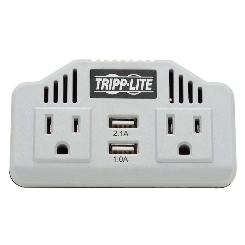 Tripp Lite by Eaton 400W PowerVerter Ultra-Compact Car Inverter with 2 AC/2USB - 3.1A/Battery Cables/Cigarette Lighter Adapter (CLA) - Thumbnail 3