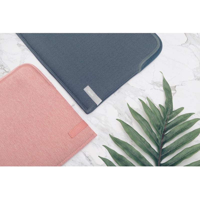 Moshi Pluma Laptop Sleeve for MacBook 13 - Carnation Pink Ultra-thin Neoprene Fabric with Water-resistant Outer - Thumbnail 3