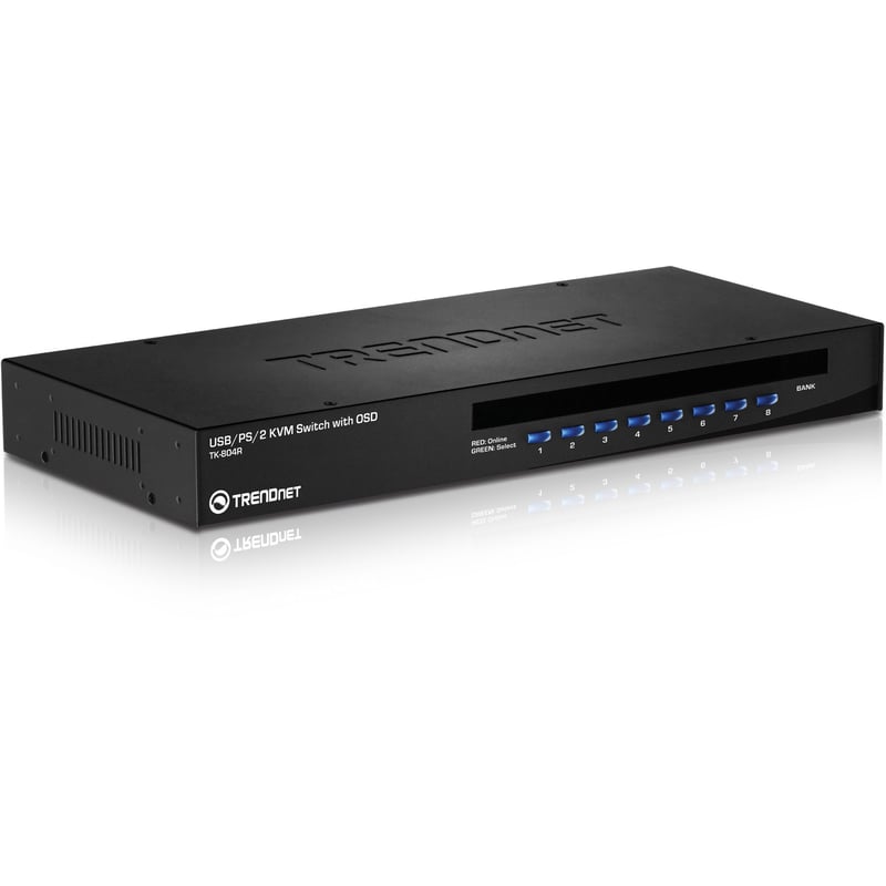 TRENDnet 8-Port USB/PS/2 Rack Mount KVM Switch w/ OSD - Thumbnail 1