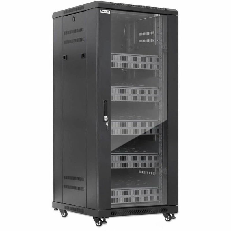 PRO LINE NETWORK CABINET WITH INTEGRATED FANS, 27U - Thumbnail 2