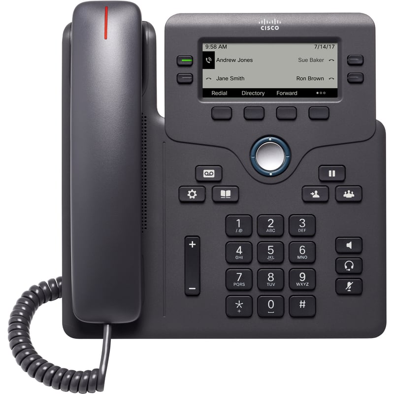 Cisco 6841 IP Phone - Corded - Corded - Charcoal - Thumbnail 3