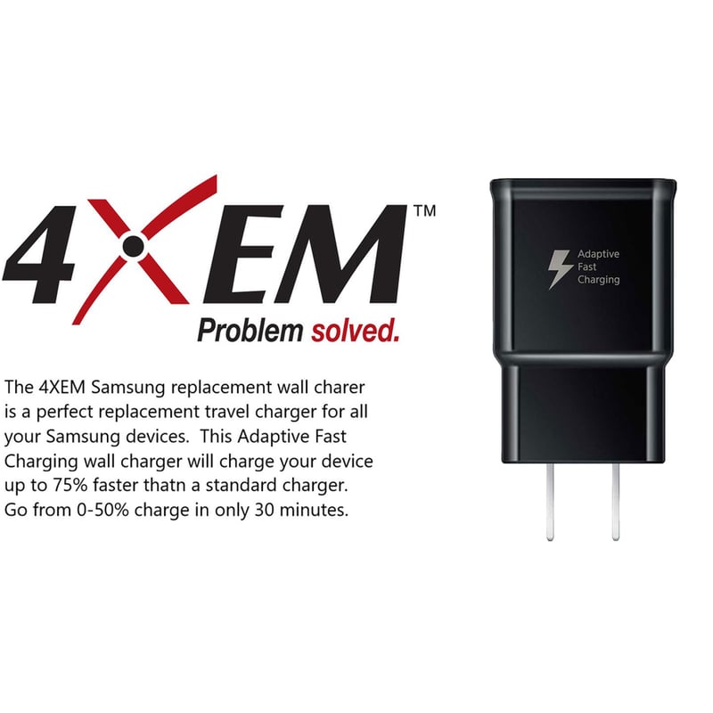 4XEM 2A Samsung Wall Charger Black - Thumbnail 4