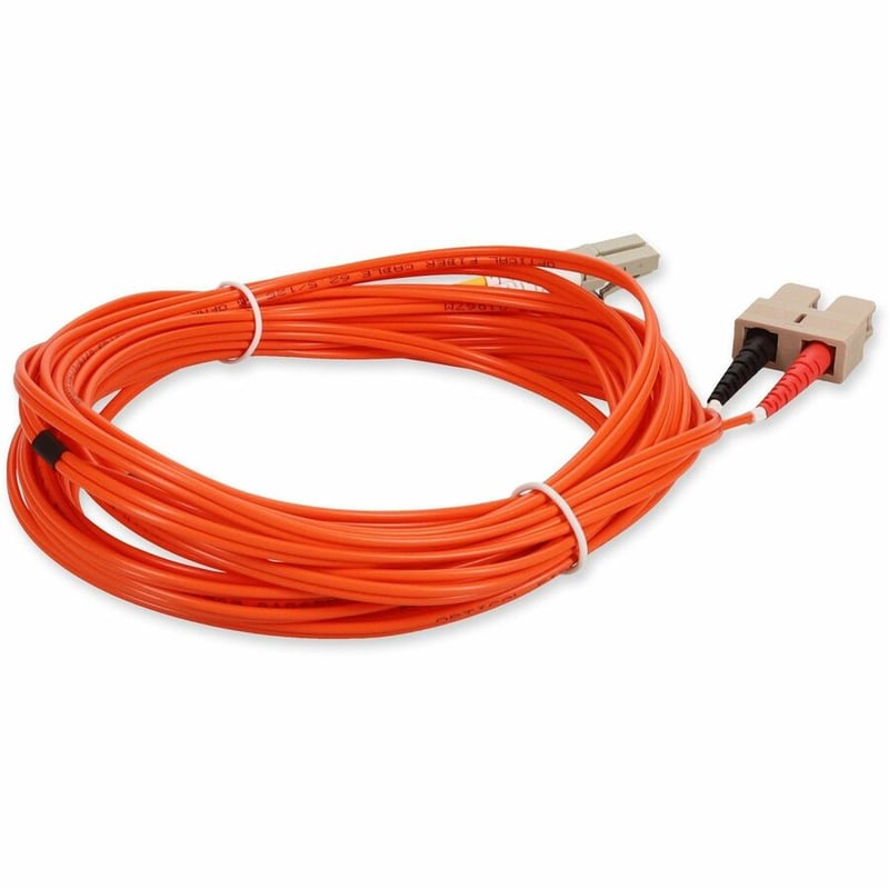 AddOn 9m SC to LC Orange OM1 Duplex OFNR (Riser-Rated) TAA MMF Fiber Patch Cable - Thumbnail 5