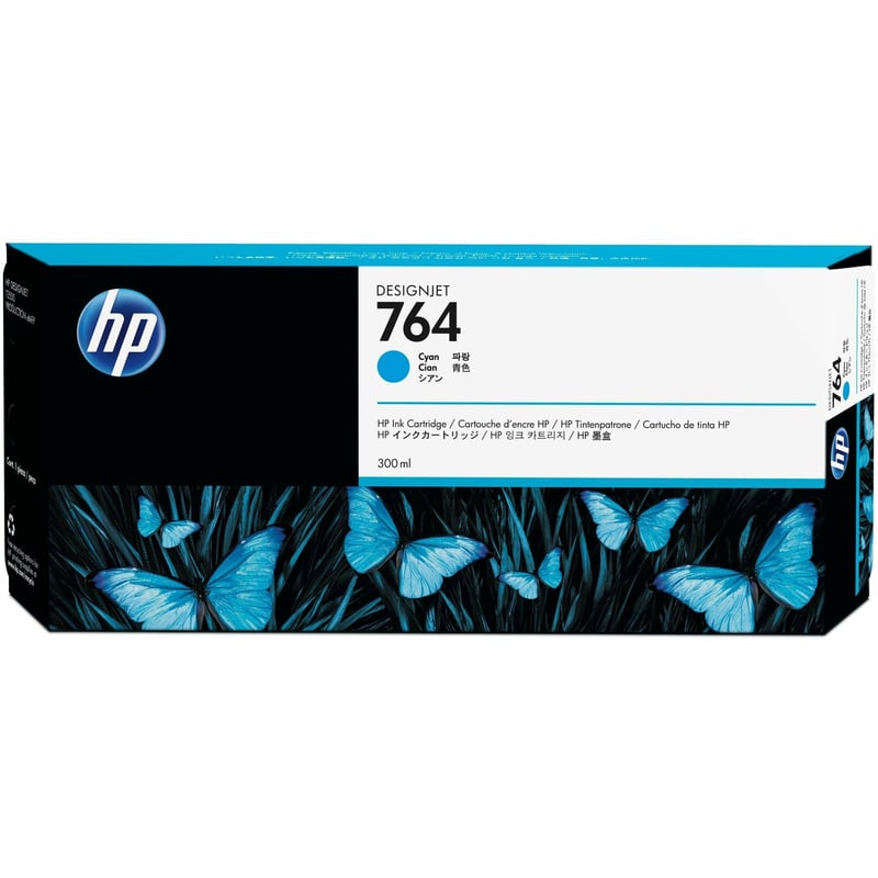 HP 764 Original Ink Cartridge - Single Pack - Cyan - 1 Each - Thumbnail 1