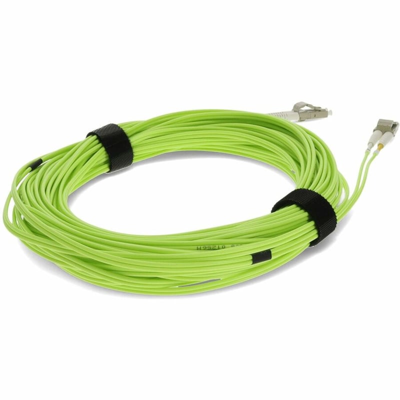 AddOn 35m LC to LC Lime Green OM5 Duplex OFNR (Riser-Rated) Fiber Patch Cable - Thumbnail 5