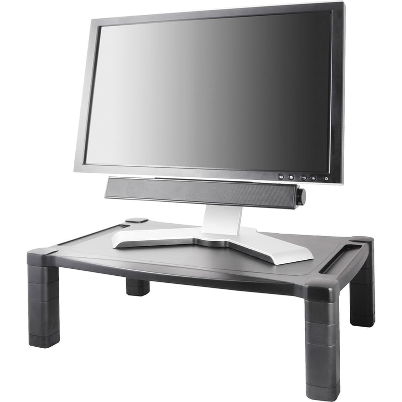 Kantek Extra Wide Adjustable Monitor Laptop Stand 20inx13in Single - Thumbnail 1
