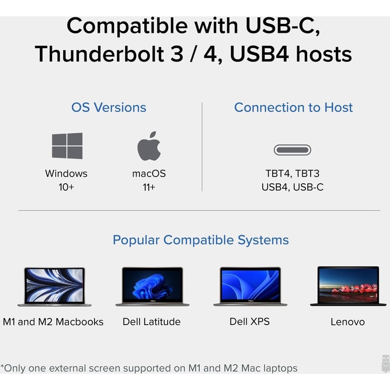 Plugable 16-in-1 Thunderbolt 4 Dock with 100W Charging, 4K Quad Monitor Setup for Thunderbolt 4 Windows Laptops - Thumbnail 5