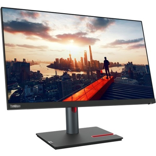 Lenovo ThinkVision P24h-30 24" Class WQHD LCD Monitor - 16:9 - Raven Black - Thumbnail 1