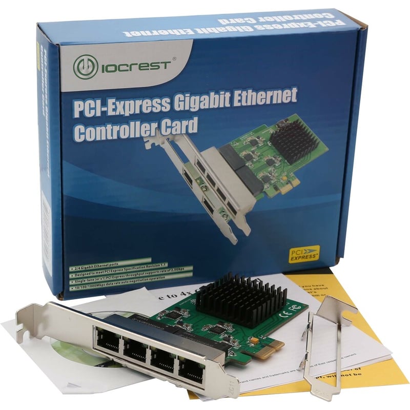4 PORT GIGABIT ETHERNET PCI-E X1 NETWORK INTERFACE CARD - Thumbnail 2