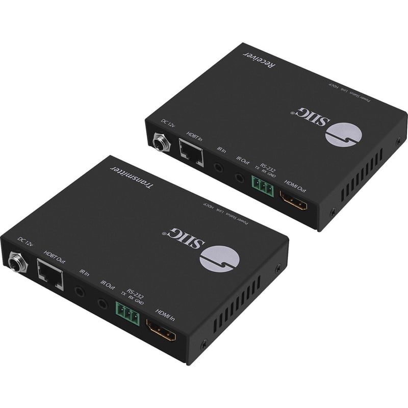 SIIG 4K HDMI HDBaseT Extender Over Single Cat5e/6 with RS-232, IR & PoC - 100m - Thumbnail 2