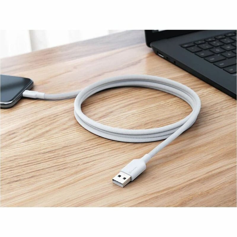 ALOGIC Elements PRO USB-C to USB-A Cable - Male to Male - 1m - USB 2.0 - 3A - 480Mbps - White - Thumbnail 4