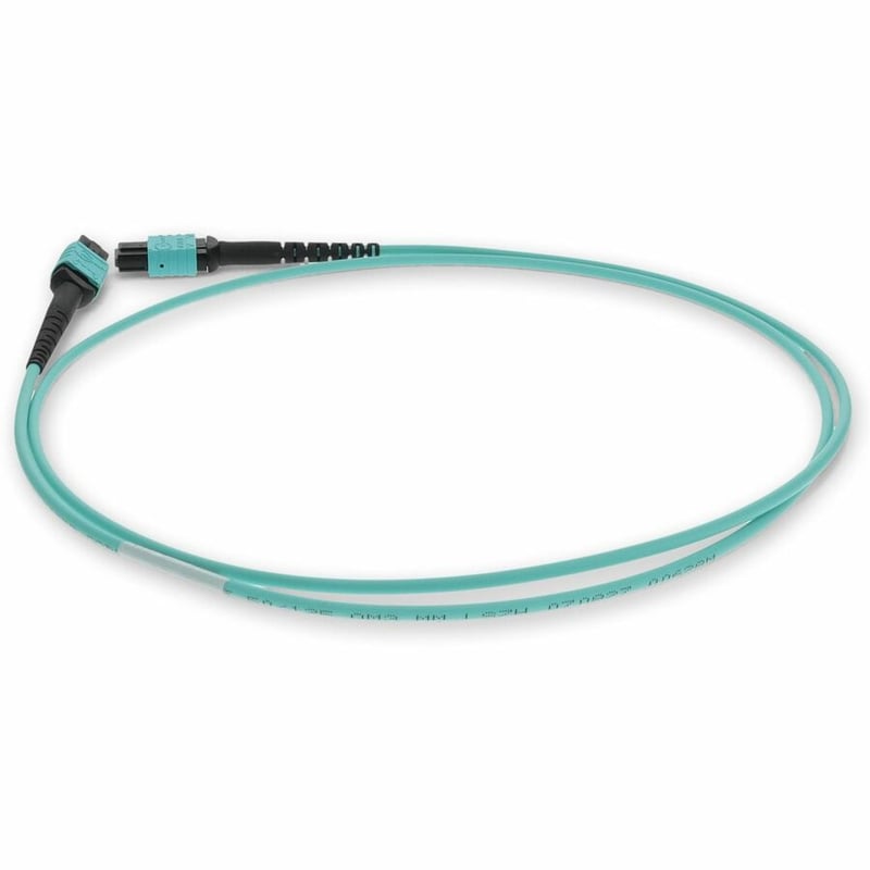 AddOn 4m MPO/UPC to MPO/UPC Aqua OM4 OFNR (Riser-Rated) 12-Strand TAA Fiber Patch Cable - Thumbnail 3