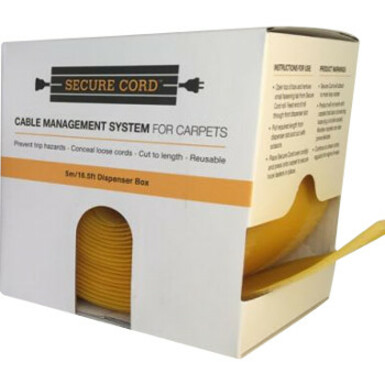 SECURECORD CABLE MANAGEMENT FOR CARPETS - YELLOW - NYLON - Thumbnail 3