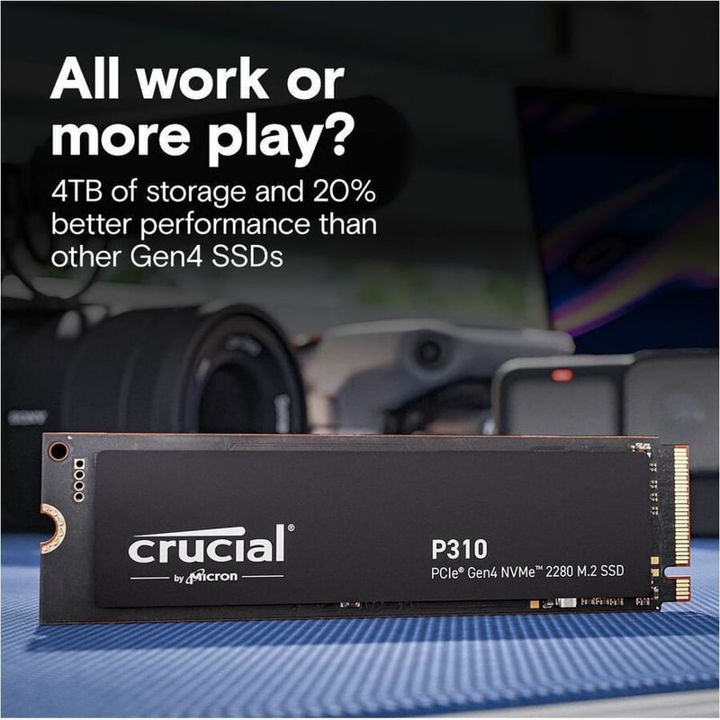 CRUCIAL P310 4TB PCIE GEN4 2280 NVME M.2 SSD - Thumbnail 2