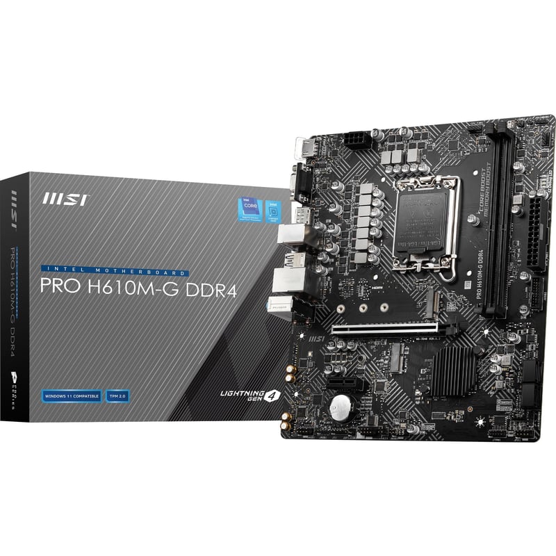 MSI H610M-G DDR4 Desktop Motherboard - Intel H610 Chipset - Socket LGA-1700 - Micro ATX - Thumbnail 1