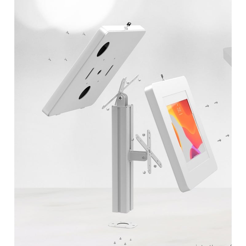 CTA Digital Desk Mount for Kiosk, Tablet, iPad (7th Generation), iPad (8th Generation), iPad (9th Generation), iPad Pro, iPad Air 3, iPad (5th Generation), iPad (6th Generation), iPad Air, iPad Air 2, ... - White - Thumbnail 5