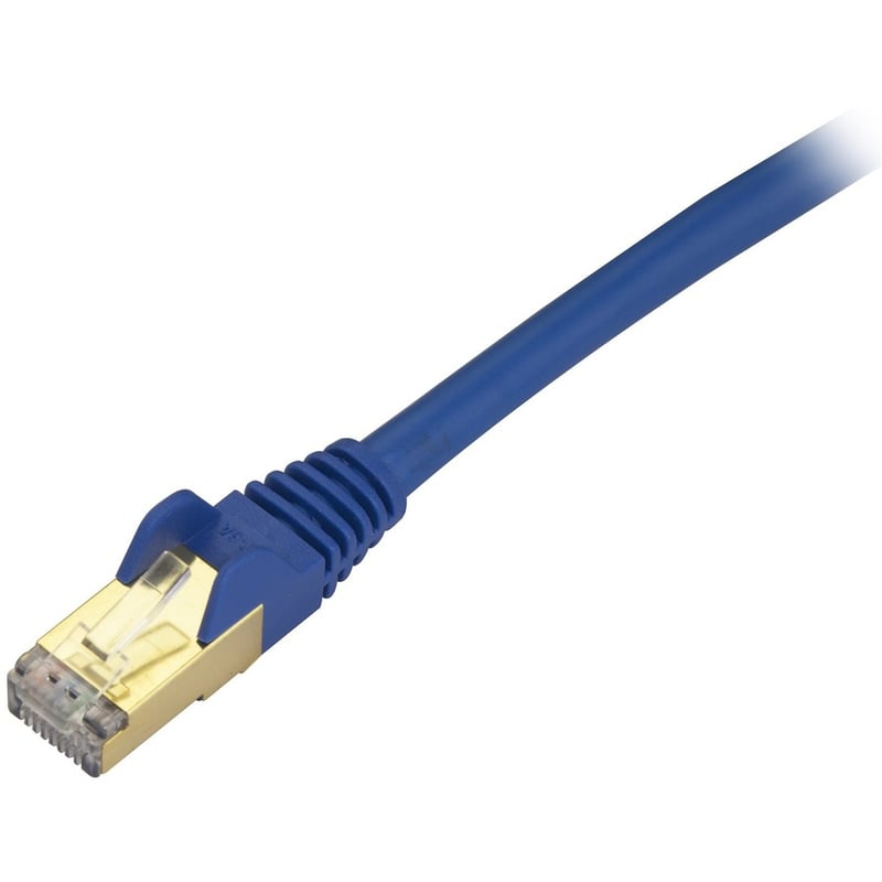StarTech.com 6ft CAT6a Ethernet Cable - 10 Gigabit Category 6a Shielded Snagless 100W PoE Patch Cord - 10GbE Blue UL Certified Wiring/TIA - Thumbnail 2