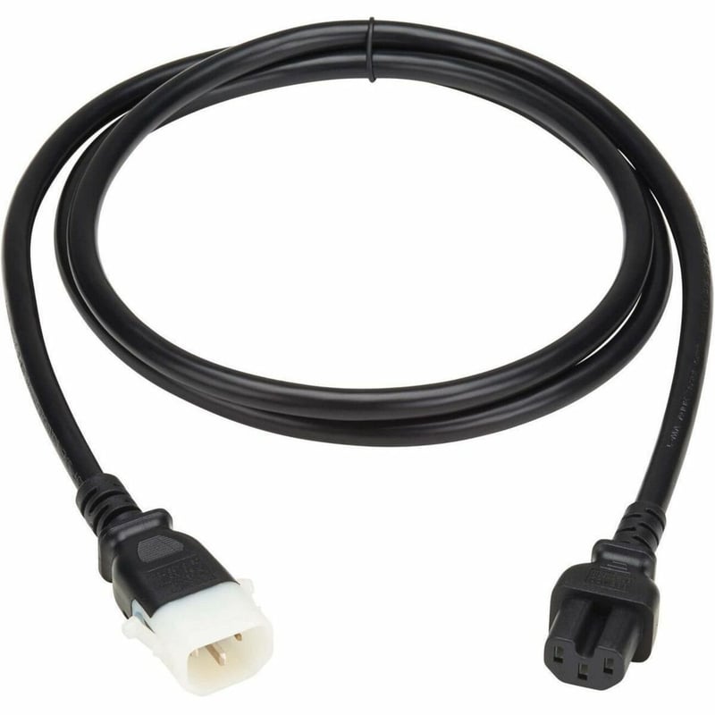 PDU POWER CORD C15 P-LOCK C14 HEAVY-DUTY 15A 250V 14AWG 6FT BLACK - Thumbnail 1