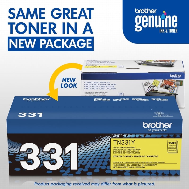 Brother Genuine TN331Y Yellow Toner Cartridge - Thumbnail 3