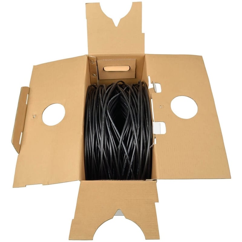 Eaton Tripp Lite Series RG6/U Quad-Shield CMR-Rated Coaxial Cable, Black, 1000 ft. (304.8 m) - Thumbnail 3