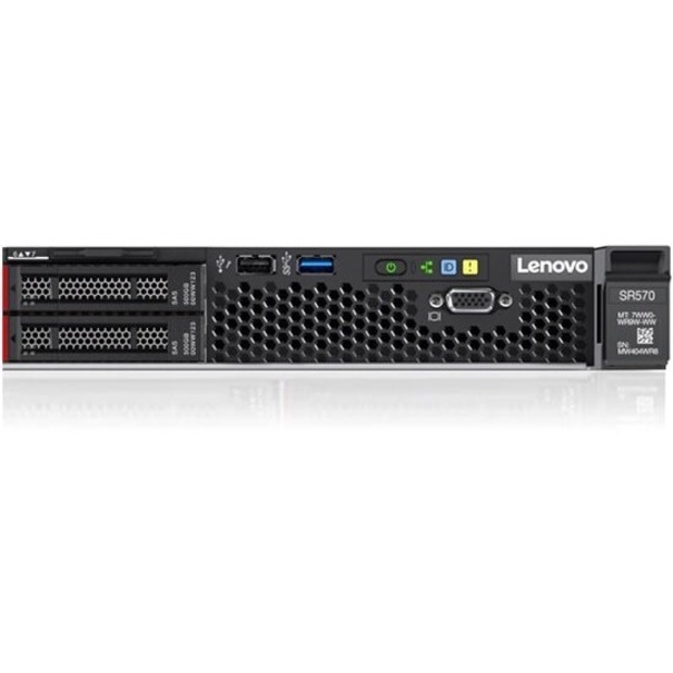 Lenovo ThinkSystem SR570 7Y03A06CNA 1U Rack Server - Xeon Gold 5218 2.30 GHz - 16 GB RAM - Serial ATA/600 Controller - Thumbnail 4