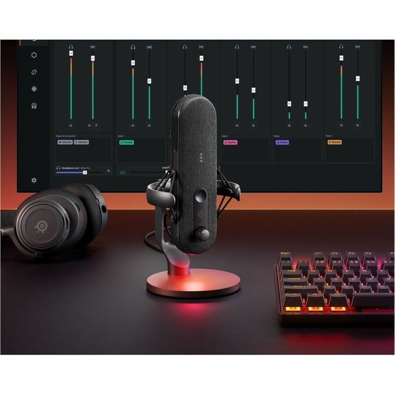 SteelSeries Alias Wired Condenser, Noise Cancelling Microphone for Live Streaming, Gaming, Studio - Black - Thumbnail 4