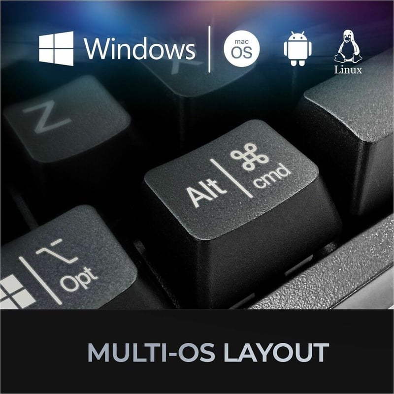 MULTI O/S W-COPILOT AI HOTKEY USB BLACK MECHANCICAL KEYBOARD - Thumbnail 4