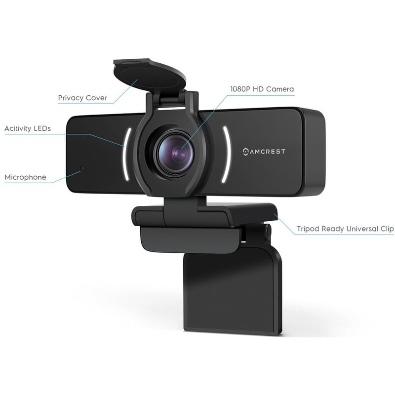 Amcrest AWC205 Webcam - 30 fps - Black - USB 2.0 - 1 Pack(s) - Thumbnail 2