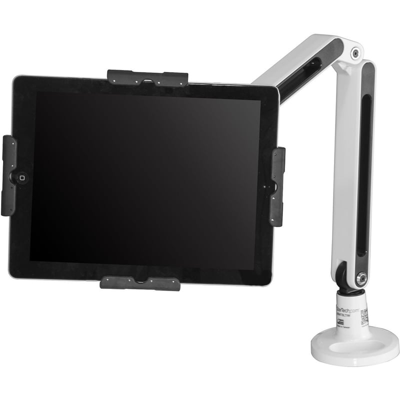 StarTech.com Desk-Mount Tablet Arm - Articulating - For 9" to 11" Tablets - iPad or Android Tablet Holder - Lockable - Steel - White - Thumbnail 3