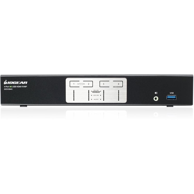 IOGEAR 4-Port 4K KVMP Switch with HDMI Connection, USB 3.0 Hub, and Audio (TAA) - Thumbnail 2