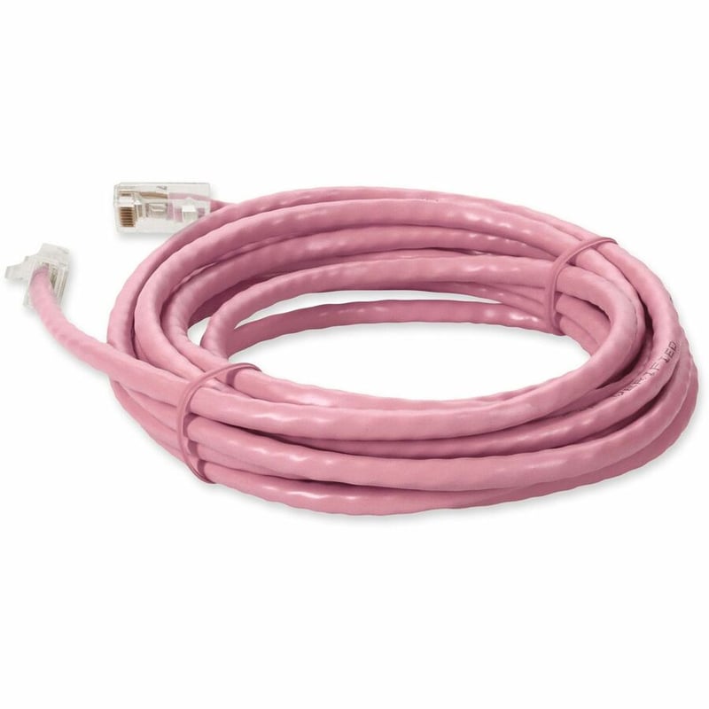 AddOn 7ft Pink CAT 6 PVC Ethernet Cable Non-Booted RJ-45 M/M - Thumbnail 3