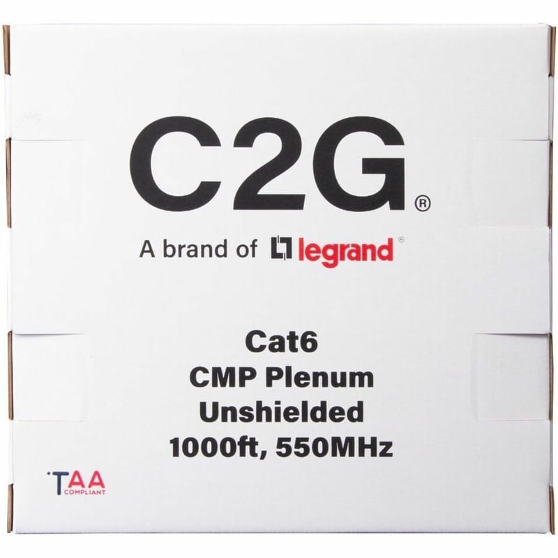 C2G BULK CAT6 UTP CMP TAA PRPLE C2G 1000FT CAT6 ETHERNET CABLE CMP - Thumbnail 5