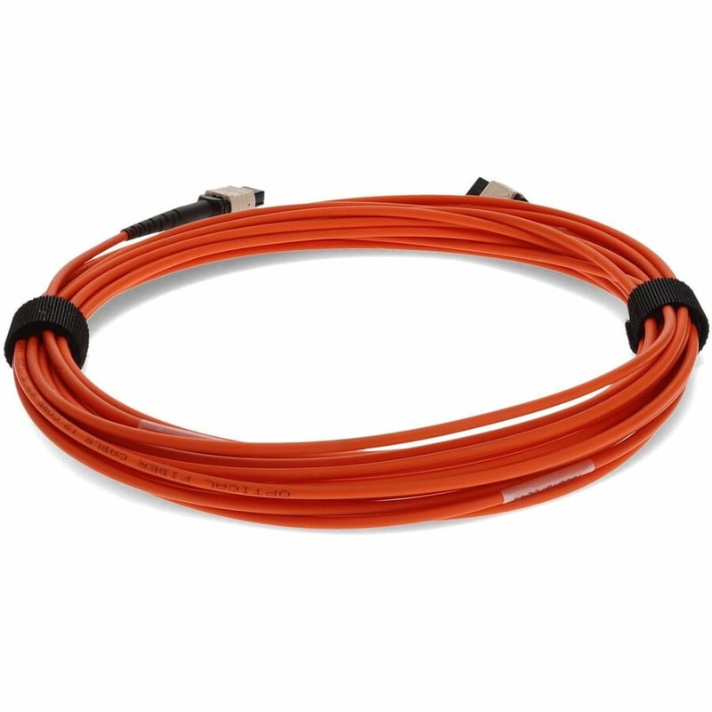AddOn 1m MPO (Female) to MPO (Female) 12-Strand Orange OM1 Crossover Fiber OFNR (Riser-Rated) Patch Cable - Thumbnail 4