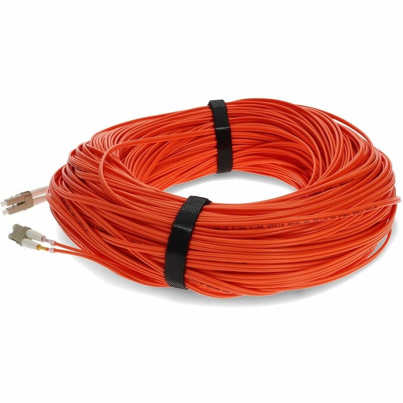 AddOn 100m LC to LC Orange OM1 Duplex OFNR (Riser-Rated) MMF Fiber Patch Cable - Thumbnail 2