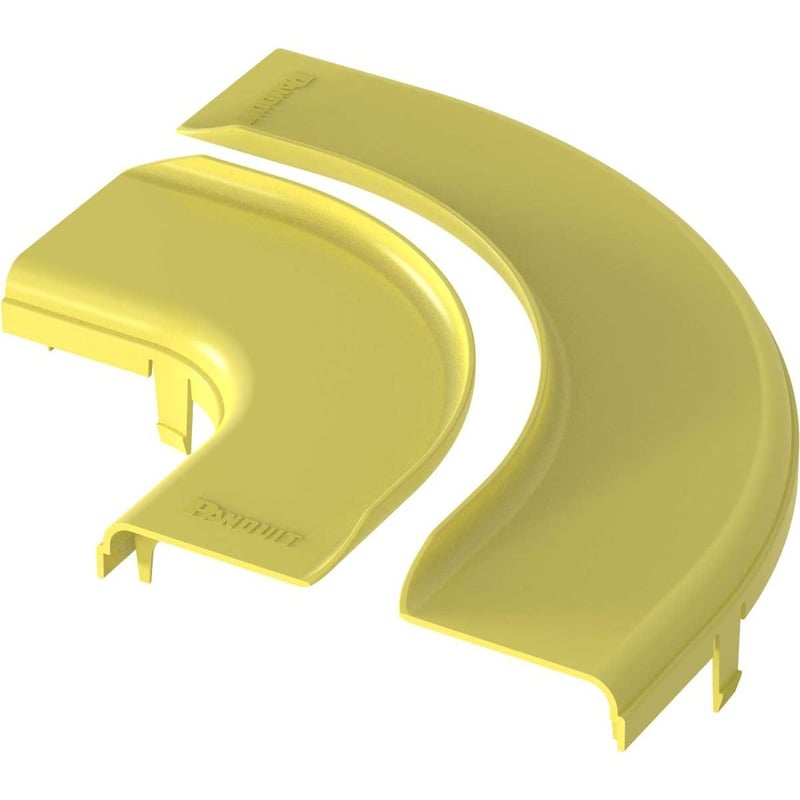 Panduit FiberRunner® Split Cover, Horizontal Right-Angle, 6x4, Yellow - Thumbnail 2