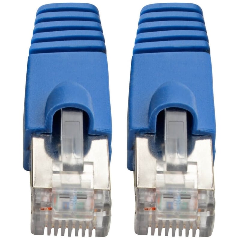 Eaton Tripp Lite Series Cat6a 10G Snagless Shielded STP Ethernet Cable (RJ45 M/M), PoE, Blue, 1 ft. (0.31 m) - Thumbnail 3