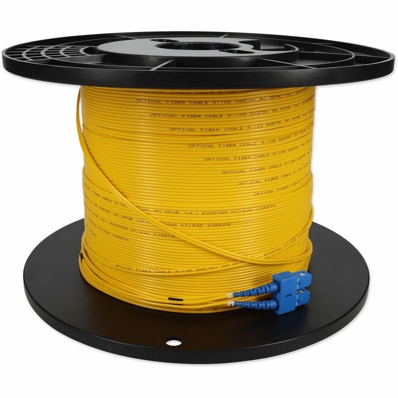 AddOn 99m SC to SC Yellow OS2 Duplex OFNR (Riser-Rated) SMF Fiber Patch Cable - Thumbnail 5