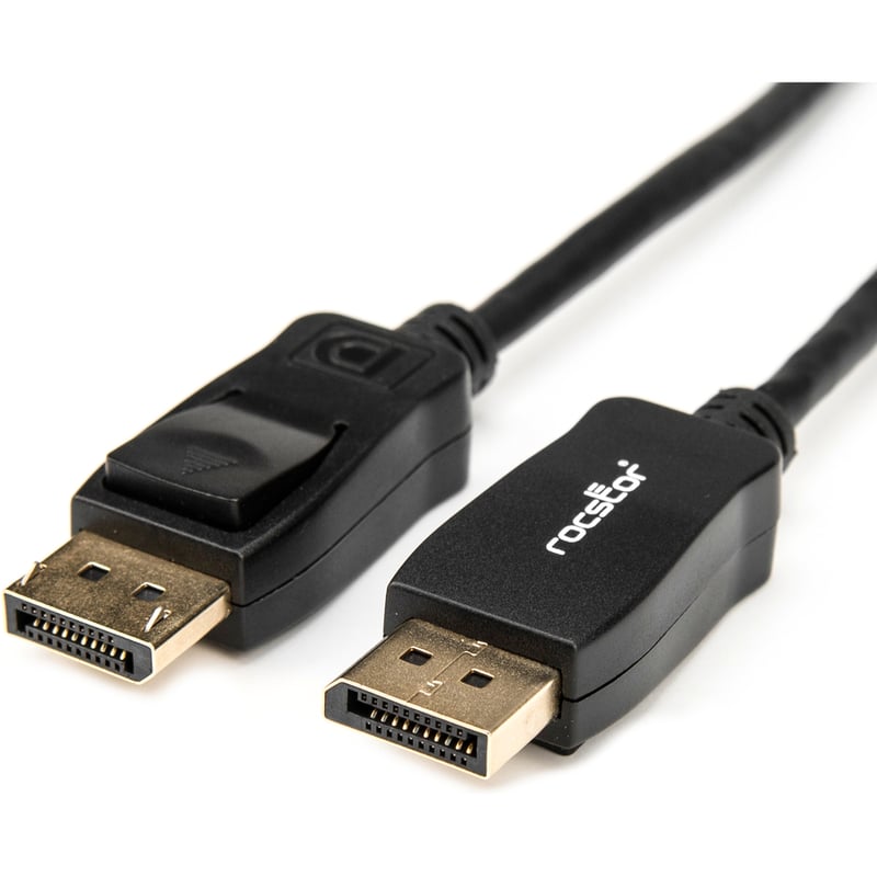 Rocstor Premium 12ft / 4m DisplayPort 1.2 Cable M/M - DisplayPort 4k - DisplayPort Male Digital Audio/Video - 12ft - Black- DP TO DP Cable 4Kx2K - Thumbnail 2